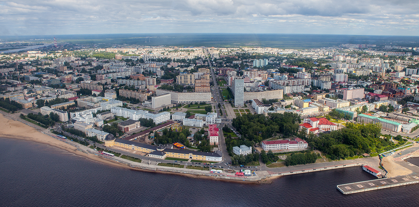 Arkhangelsk from Above &mdash; Yak-18T Aerial Flight - 7