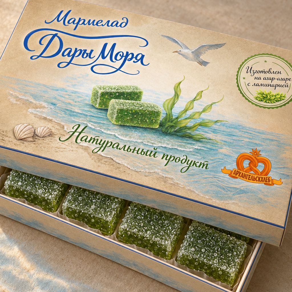 Упаковка мармелада &laquo;Дары моря&raquo; для &laquo;Архангельскхлеб&raquo;