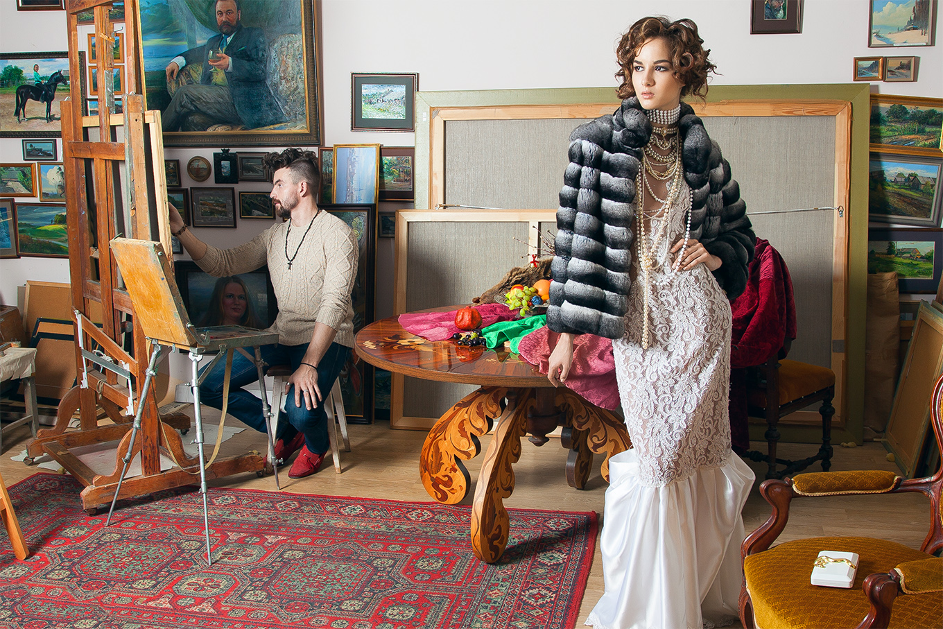 Katya for a fur salon advertisement - 3