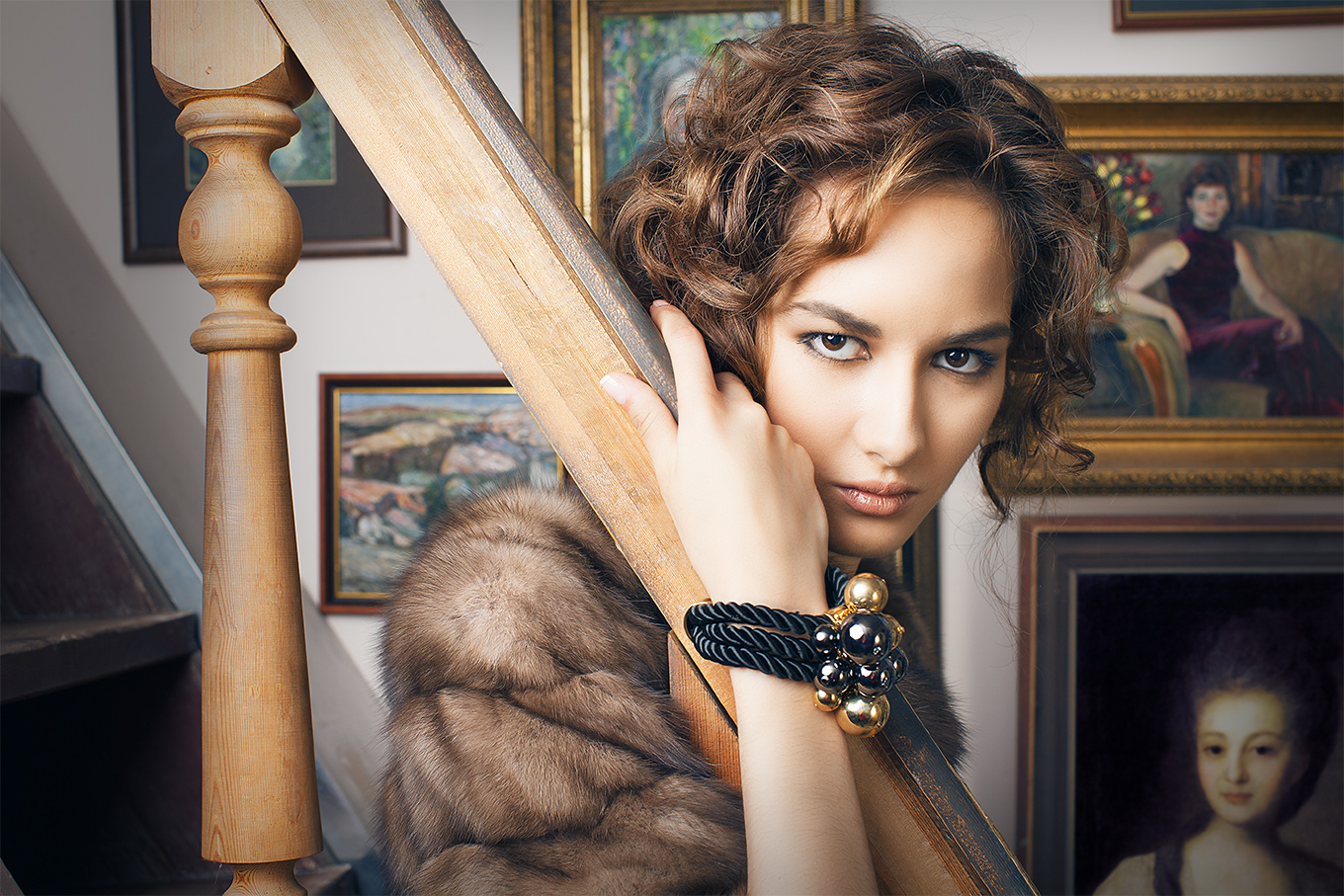 Katya for a fur salon advertisement - 5